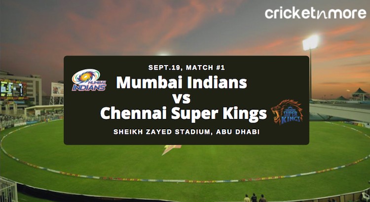 IPL 2020 Mumbai vs Chennai