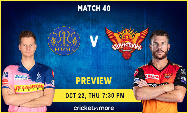 IPL 2020: Rajasthan Royals VS Sunrisers Hyderabad – Fantasy Cricket Tips, Prediction & Pitch Report