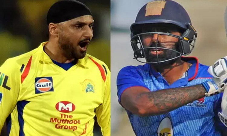 Indian cricketer Harbhajan Singh reacts after Suryakumar Yadav left out despite performing well in h