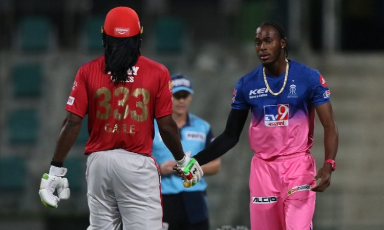 Jofra Archer and Chris Gayle