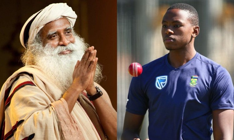 Delhi Capitals bowler Kagiso Rabada Asks Sadhguru What Does it Mean to be Truly Happy watch video in