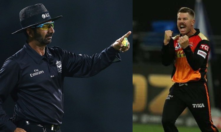 during Sunrisers Hyderabad and Delhi Capitals clash on field umpire Anil Chaudhary tangled in contro