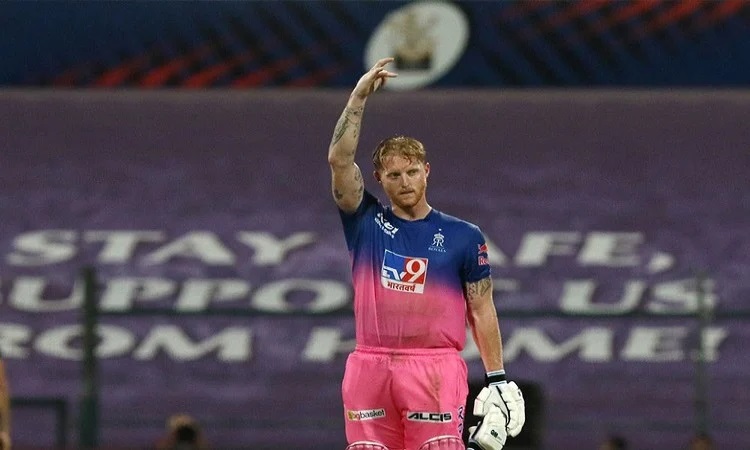 the reason behind rr ben stokes finger folded celebration after the century against mumbai indians