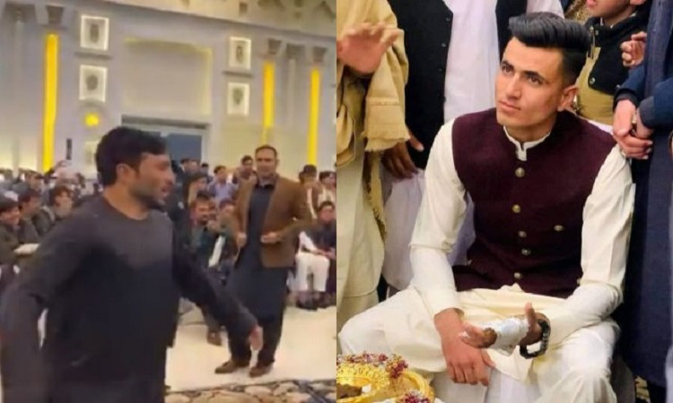 Afghanistan cricket player Dance ON KXIP Off Spinner Mujeeb Ur Rahman Wedding watch video in hindi