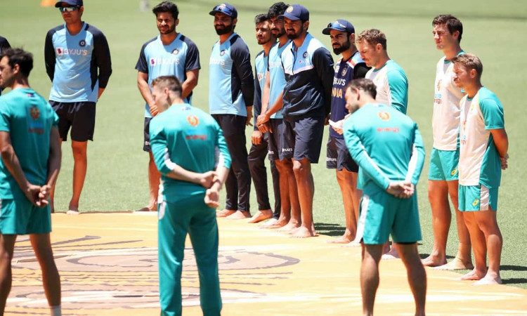 India- Australia players take part in 'barefoot circle' ceremony against racism