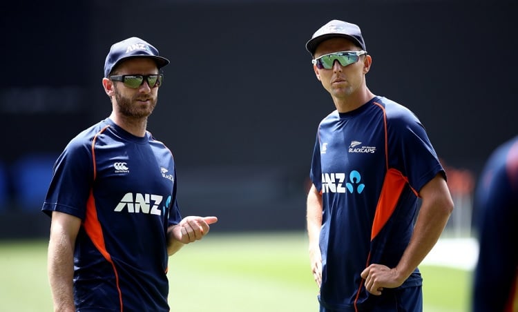New Zealand players back from IPL have first practice session New Zealand players back from IPL have first practice session