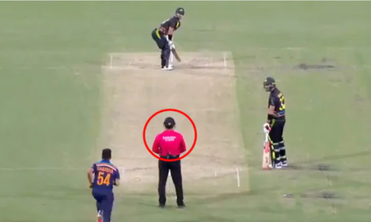 Ind Vs Aus umpire gerard abood wears helmet because of this reason watch video in hindi
