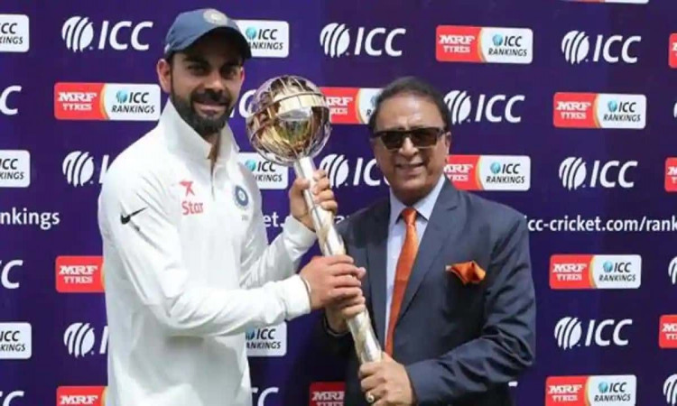 Image of Cricketer Sunil Gavaskar and Virat Kohli 
