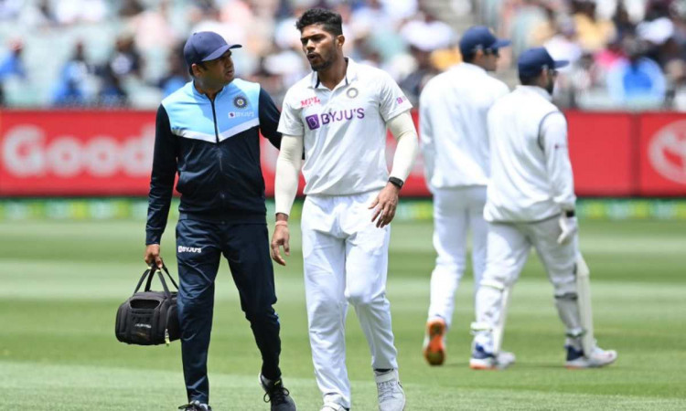 melbourne boxing day test umesh yadav complained of pain in his calf bcci tweeted