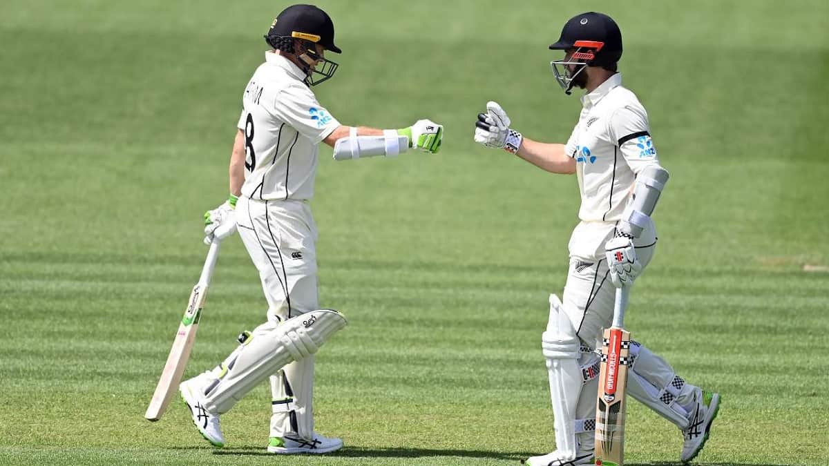 Kane Williamson and Tom Latham image for cricket new zealand vs west indies