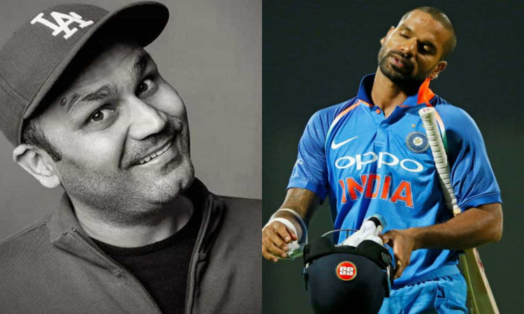  virender sehwag posts shikhar dhawans duplicate picture to wish him happy birthday
