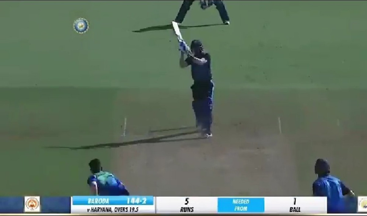Syed Mushtaq Ali Trophy 2021 Baroda cruise into the semis with 6, 4, 6 from Vishnu Solanki Syed Mushtaq Ali Trophy 2021 Baroda cruise into the semis with 6, 4, 6 from Vishnu Solanki