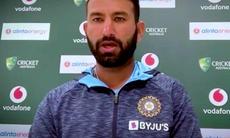cheteshwar pujara reaction after getting out against pat cummins in sydney test