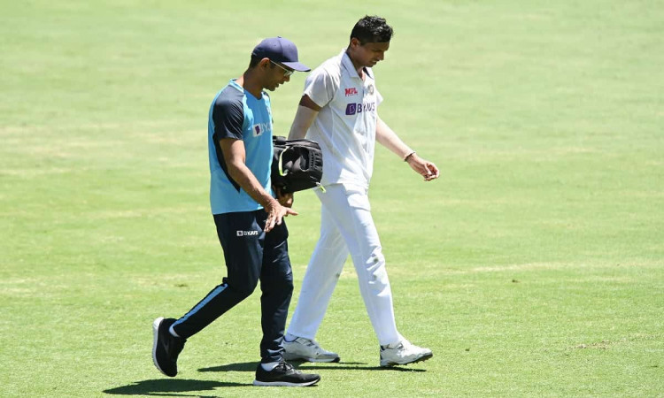 Australia vs India Navdeep Saini Injured during Test Match at Brisbane Cricket Ground