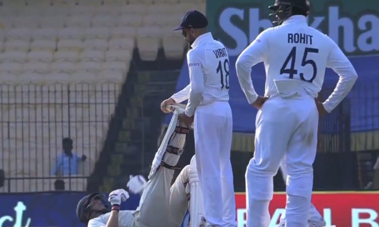 Cricket Image for Virat Kohli Aid Joe Root During Chennai Test Watch Video