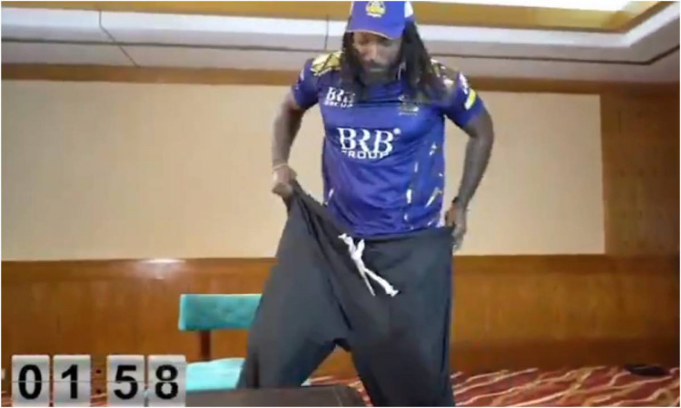 Cricket Image for VIDEO :  क्रिस गेल ने पहनी सलवार, वीडियो देखकर फैंस बोले- 'ये किस काम पर लगा दिया 