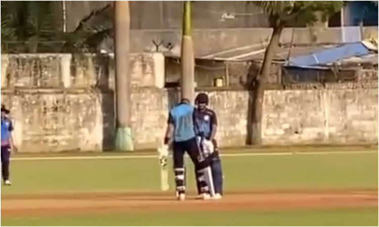 Cricket Image for VIDEO : बीच मैदान में छलक पड़े क्रुणाल पांड्या की आंखों से आंसू, शतक लगाने के बाद 