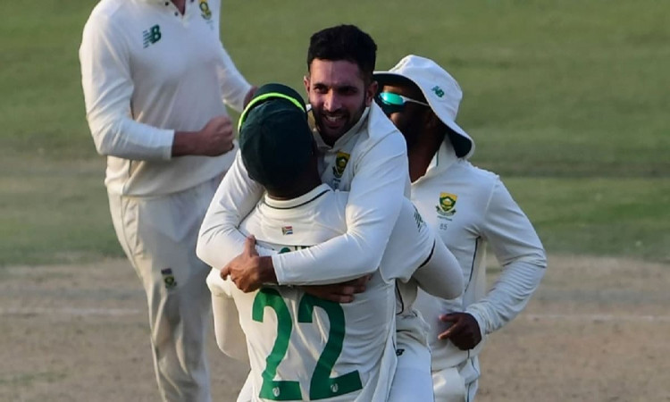 Cricket Image for PAK vs SA: Pakistan Hit Back After South African Maharaj's Strikes On Rainy Day