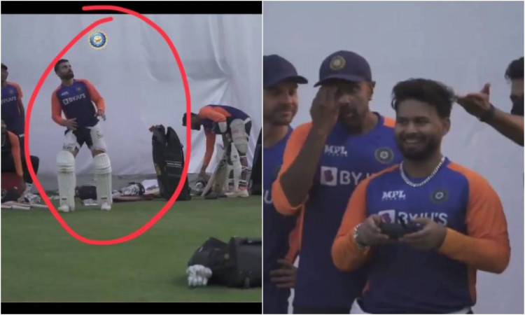 Cricket Image for VIDEO : ऋषभ पंत ने उड़ाए विराट कोहली के होश, ड्रोन कैमरा उड़ाकर साथियों के साथ की 