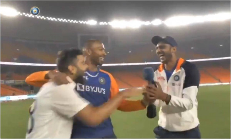 Cricket Image for VIDEO : 'हे बापू तारी बॉलिंग कमाल छे', जब विराट कोहली ने मज़ाकिया अंदाज में की