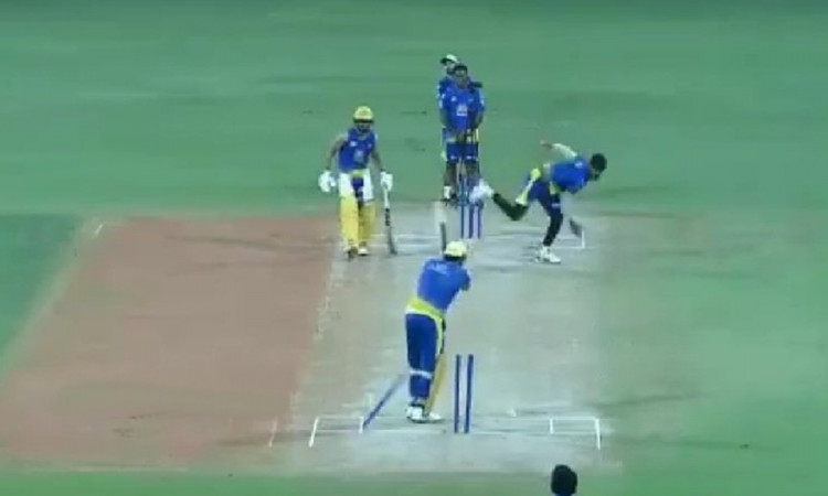 Cricket Image for Ipl 2021 Csk Captain Ms Dhoni Clean Bowled By 22 Years Old Harishankar Reddy