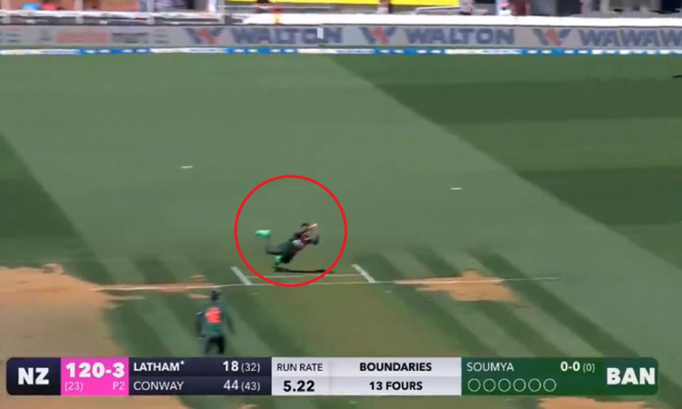 Cricket Image for New Zealand Vs Bangladesh Mehidy Hasan Brilliant Catch