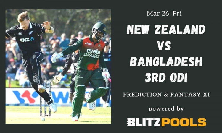 Cricket Image for New Zealand vs Bangladesh, 3rd ODI – Blitzpools Prediction, Fantasy XI Tips & Prob