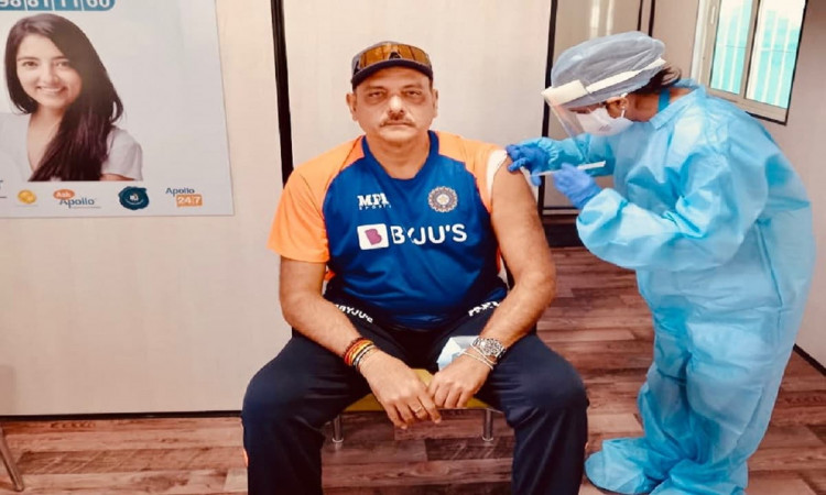 Cricket Image for Ravi Shastri Recieves First Dose Of Covid Vaccine 