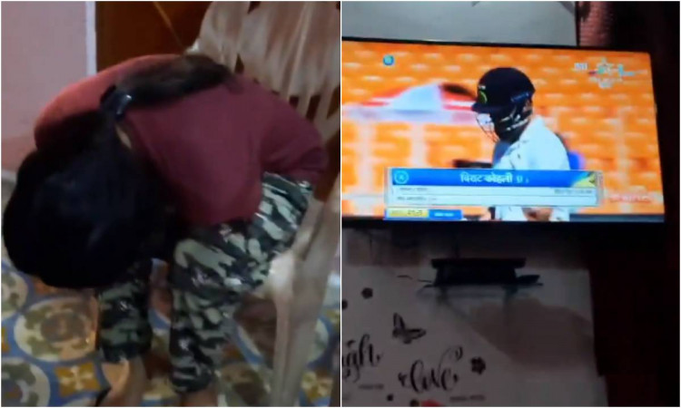 Cricket Image for VIDEO : 'मेरी बहन का रिएक्शन देखो', जब विराट 0 पर हुए आउट तो वायरल हो गया भाई-बहन 