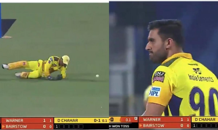 Cricket Image for Deepak Chahar Reaction When Ms Dhoni Drop Jonny Bairstow Catch