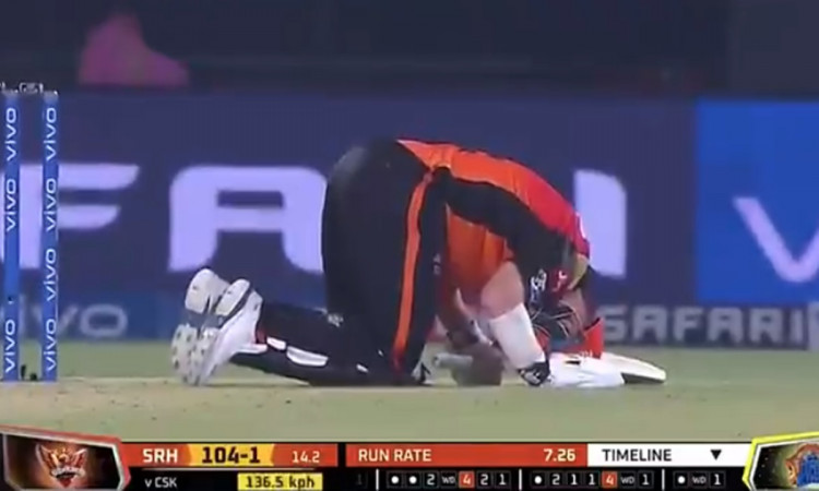 Cricket Image for VIDEO: डेविड वॉर्नर खुद से हो गए थे दुखी, बीच मैदान लगे थे छटपटाने 