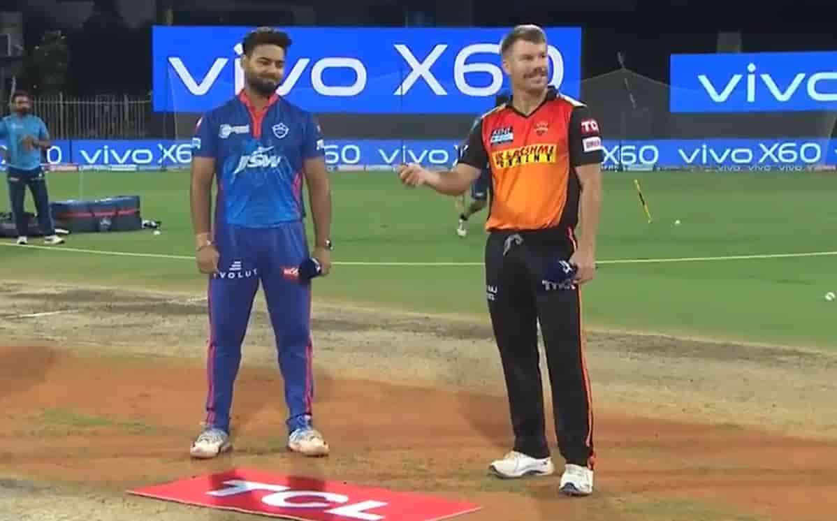 Delhi Capitals opt to bat first against Sunrisers Hyderabad in IPL 2021 Delhi Capitals opt to bat first against Sunrisers Hyderabad in IPL 2021