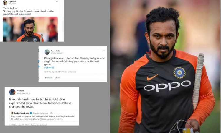 Fans demand to bring kedar jadhav in the playing XI after a dramatic defeat against Mumbai Indians