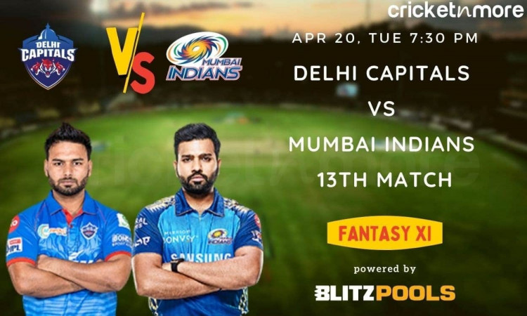 IPL 2021, Delhi Capitals vs Mumbai Indians, 13th Match – Blitzpools Fantasy XI Tips