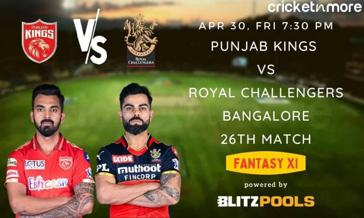 IPL 2021, PBKS vs RCB – Blitzpools Fantasy XI Tips, Prediction & Pitch Report