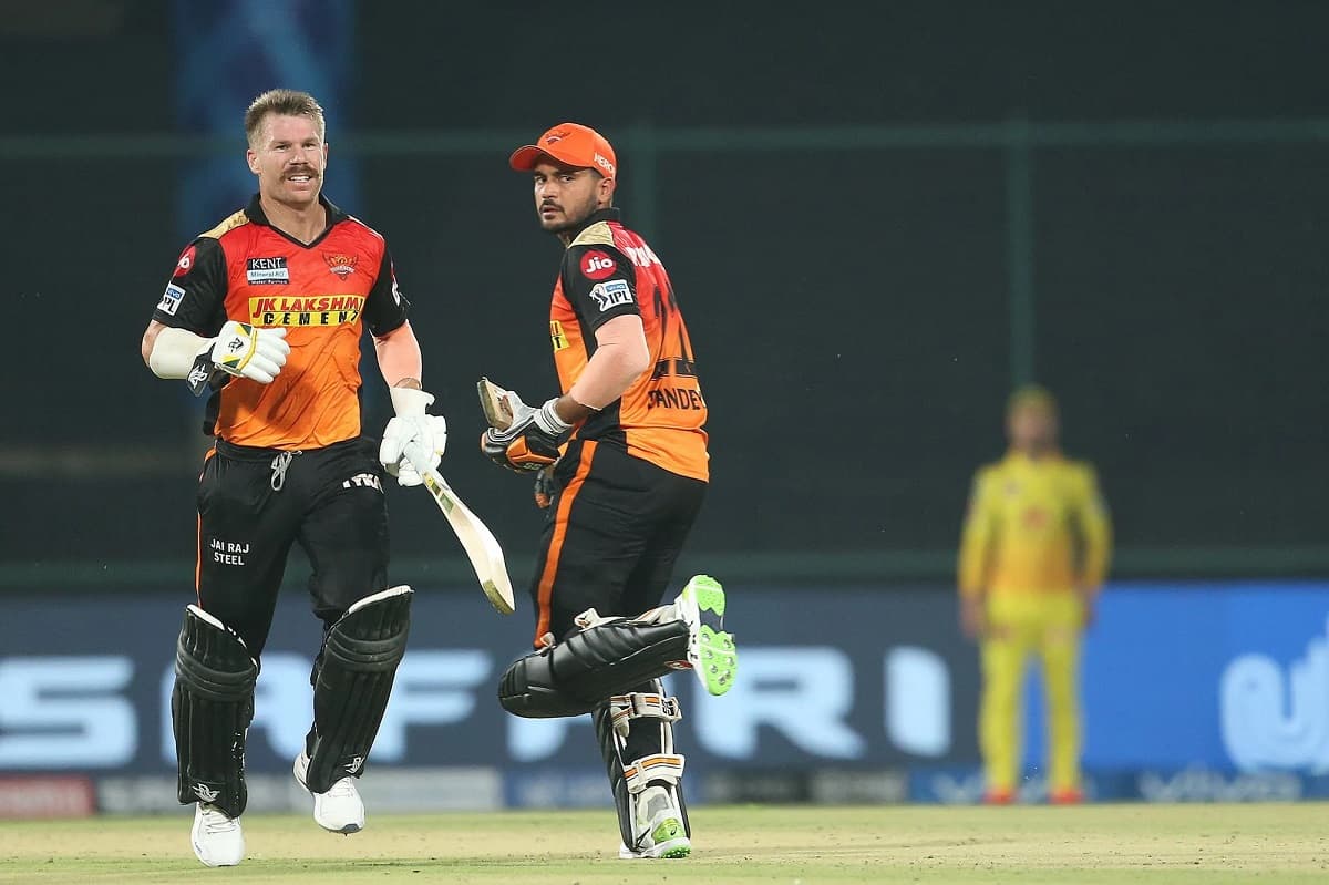 IPL 2021 - Sunrisers Hyderabad and Chennai Super Kings IPL 2021 - SRH set a target of runs against Chennai Super Kings