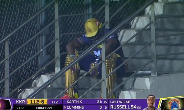 Cricket Image for Ipl 2021 Andre Russell Talks About Why He Sat On Staircase