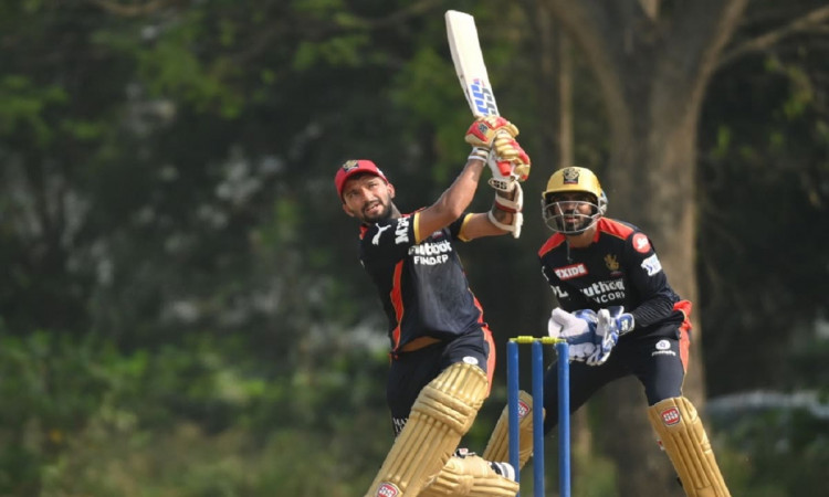 IPL 2021 Rajat Patidar shines in the practise match of RCB with his monstrous 49-ball 104 runs
