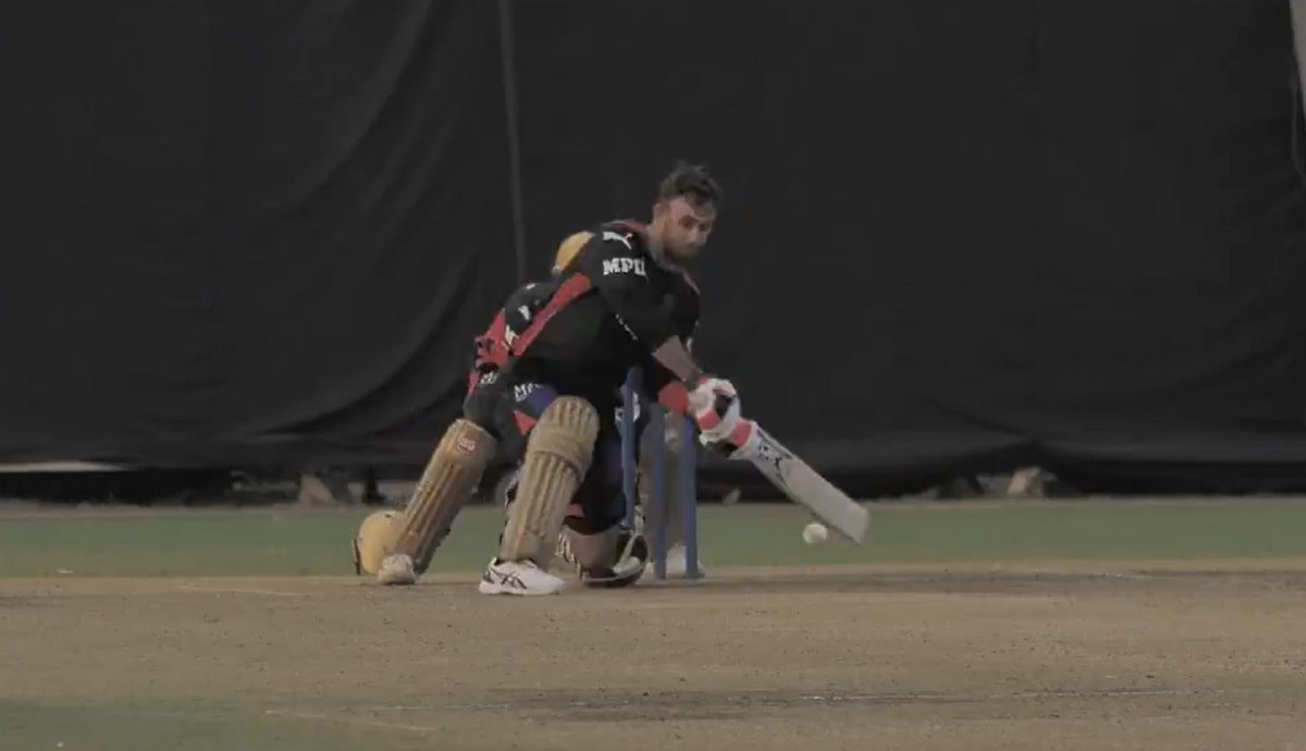 IPL 2021 - Glenn Maxwell in RCB IPL 2021: Watch Glenn Maxwell sumptuous reverse sweeps on RCB training debut