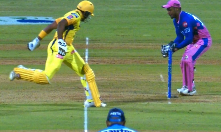 Cricket Image for Ipl 2021 Dwayne Bravo Completes Two Runs Without Bat Watch Video