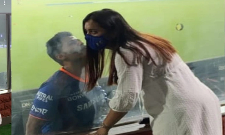Cricket Image for Ipl 2021 Suryakumar Yadav Kiss His Wife In Unique Way