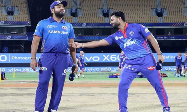 Cricket Image for Mi Vs Dc Rishabh Pant And Rohit Sharma Funny Moments During Toss