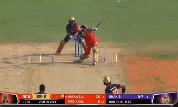 Cricket Image for Rcb Vs Kkr Cracking Six By Glenn Maxwell Watch Video