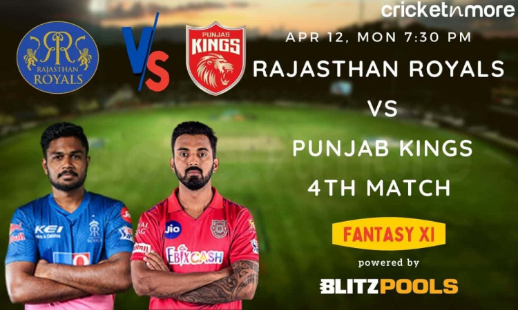 Rajasthan Royals vs Punjab Kings, 4th Match IPL 2021 – Blitzpools Prediction, Fantasy XI Tips & Prob