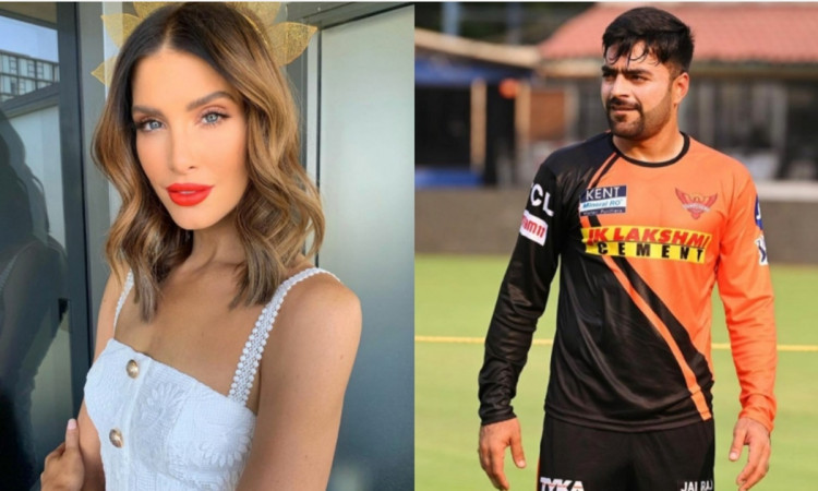 Cricket Image for Sunrisers Hyderabad Bowler Rashid Khan Engage In Banter With Ben Cutting Wife