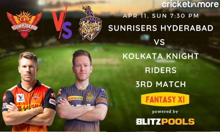 Sunrisers Hyderabad vs Kolkata Knight Riders, IPL 2021 3rd Match – Blitzpools Prediction, Fantasy XI