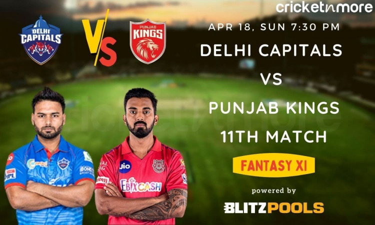 Cricket Image for IPL 2021, Delhi Capitals vs Punjab Kings, 11th Match – Blitzpools Fantasy XI Tips