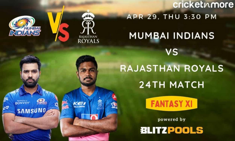 Cricket Image for IPL 2021, MI vs RR – Blitzpools Fantasy XI Tips, Prediction & Pitch Report
