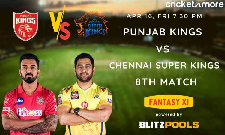 Cricket Image for IPL 2021 Punjab Kings vs Chennai Super Kings 8th Match – Blitzpools Fantasy XI Tip