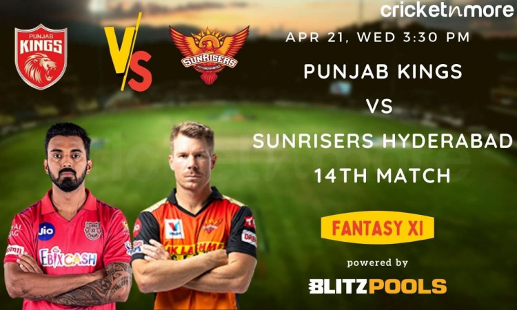 Cricket Image for IPL 2021, Punjab Kings vs Sunrisers Hyderabad, 14th Match – Blitzpools Fantasy XI 